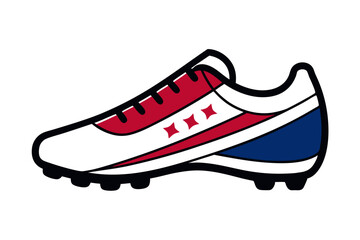 Vector Line Art of Sports Shoe Template 