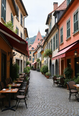 Obraz premium Street in a historic town