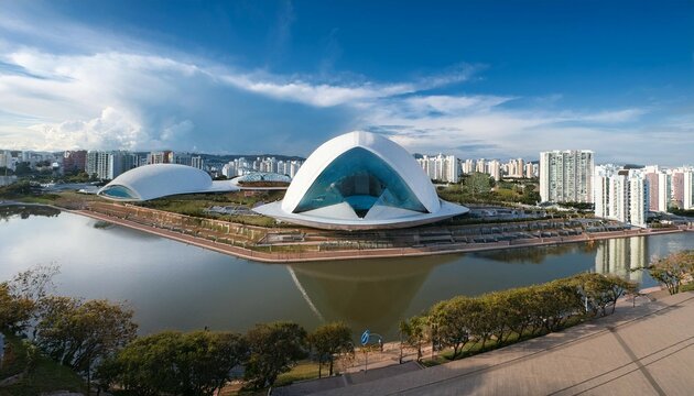 the architecture of curitiba in parana brazil at the eye museum