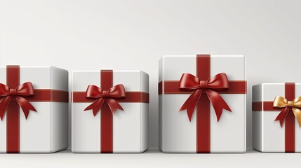 Beautifully wrapped presents create a festive atmosphere for celebrations. Generative AI