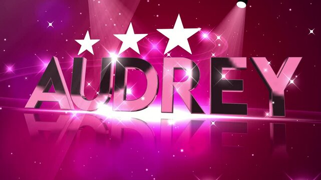 Name Audrey text with star