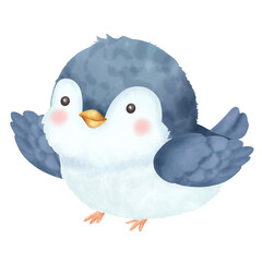 Little Bird Cartoon Illustration