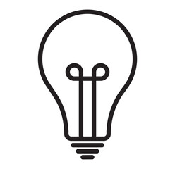 Blub, idea, light icon modern vector illustration template design symbol sign isolated on White background. ligh blub icon illustration for web app, etc