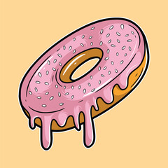 Pink Donut Vector, Sticker Clipart Isolated Pink Donut
Cartoon, Sticker, Clipart PNG transparent background