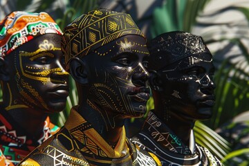 Obraz premium Celebrating diversity and African culture in Black History Month.