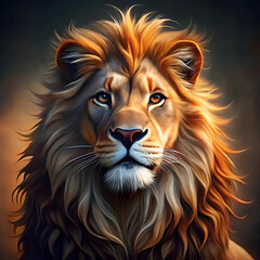 portrait of a lion ai generated