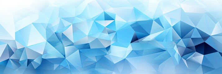 Obraz premium Creative geometric patterns blending cool blue tones in abstract art design. Generative AI