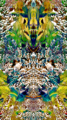 Abstract art background . Hand painting artwork on canvas .