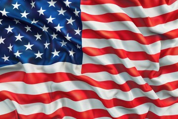 Fototapeta premium Beautifully waving star and striped American flag Beautifully waving star and striped American flag
