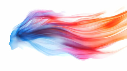 Fototapeta premium Motion blurred watercolor power flowwatercolor paints are used. Obscure. Illustration