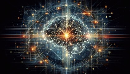 Abstract artificial intelligence technology web background