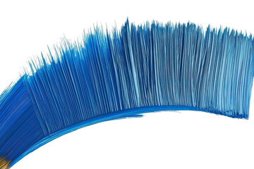 Blue brush stroke isolated over white background.