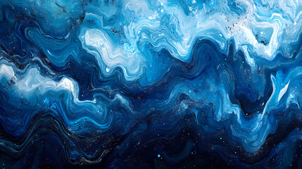 Obraz premium Blue abstract wave background. Obscure. Illustration