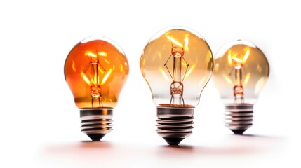 Illuminating Ideas: A Trio of Glowing Light Bulbs