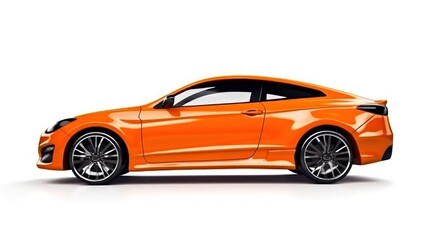 Fototapeta premium Orange Coupe: A Sleek and Modern Design