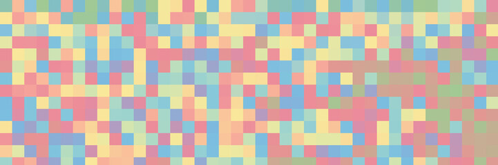 pixelated background wallpaper light colors pink blue yellow wide panoramic wallpaper	