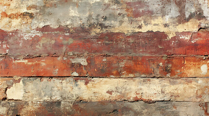 Obraz premium The image is a close up of a wall with a lot of cracks and peeling paint