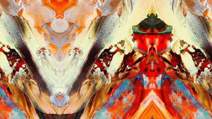 Fototapeta premium Abstract art background . Hand painting artwork on canvas .