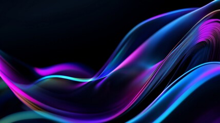 Naklejka premium Abstract modern communication network, lines of light and data waves moving rapidly.