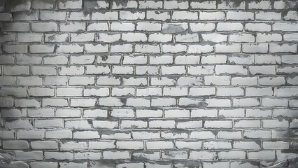 Obraz premium Full frame of white grunge textured brick wall background