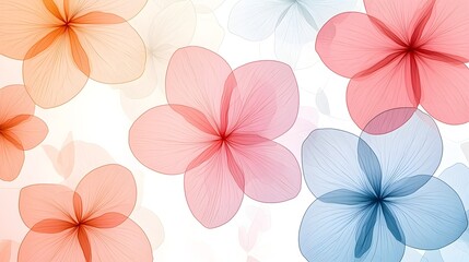 Soft Pastel Floral Pattern Background for Feminine Designs and Spring Aesthetics