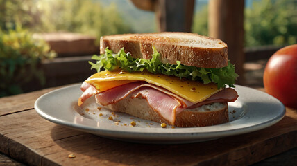 Bacon lettuce and sandwich