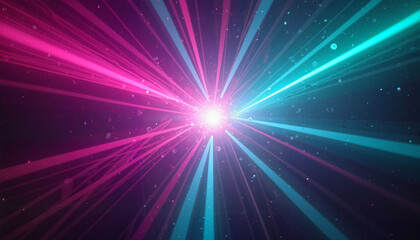 A good background with neon pink and teal light beams.
