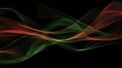 Fototapeta premium Neon Blue Fractal Wave Background Design with Flowing Lines and Energy Effect