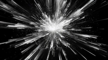 Obraz premium Futuristic Blue Star Explosion Art with Fractal Texture and Motion Glow Backgrounds