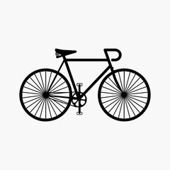 Fototapeta premium Bicycle icon vector isolated on white background. Vector illustration. 
