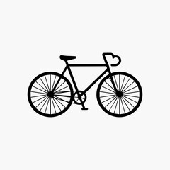 Bicycle icon vector isolated on white background. Vector illustration. 