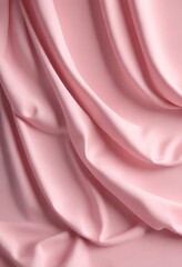 Obraz premium Pastel pink fabric background with subtle folds, surface, gentle