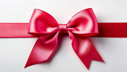 Fototapeta premium pink bow isolated on white background