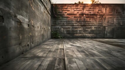 Top view of aged concrete wall for background