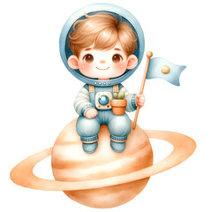 AQUARELA KIT ASTRONAUTA © ilkaribeiros