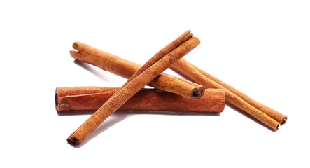 Cinnamon sticks isolated on a white background