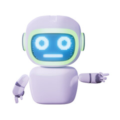 Assistance Bot - Point Left - Neutral Positive