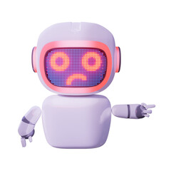 Assistance Bot - Point Left - Sad