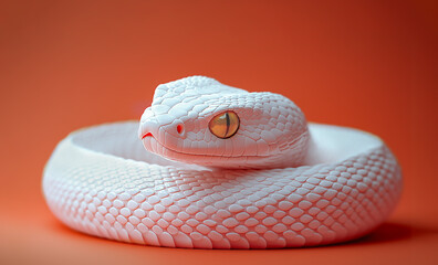 Fototapeta premium おめでたい干支の動物の白い蛇