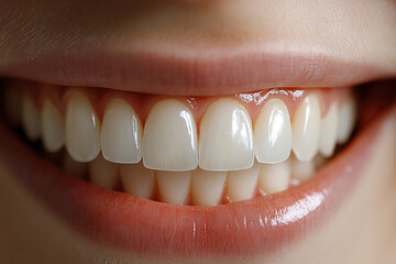 Fototapeta premium Closeup photo of smiling woman with veneers