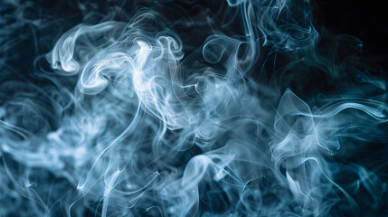 Fototapeta premium A blue smokey cloud with a white line in the middle