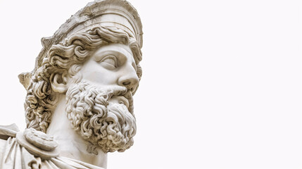 Obraz premium Statue of Zeus at Olympia (Greece) on white background