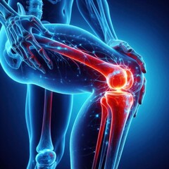 Human Knee Joint Pain Anatomy Illustration Medical Healthcare Arthritis Pain Relief