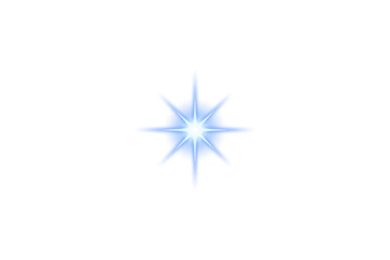 Shining blue starPNG shining blue star. Light glowing effects isolated on transparent background. Bright light PNG. spotlight spark. Lens flare, flash light effect. Space overlays. Luxury events decor