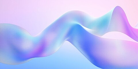 Smooth wavy surface with a soft gradient of pastel colors