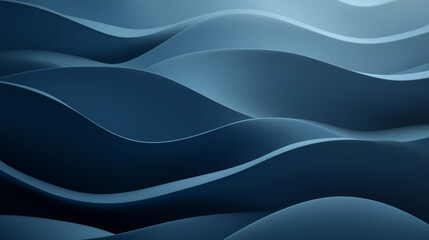 Fototapeta premium Abstract moody blue wave background, Gloomy grey blue abstract background, Depressed mood, Blue Monday