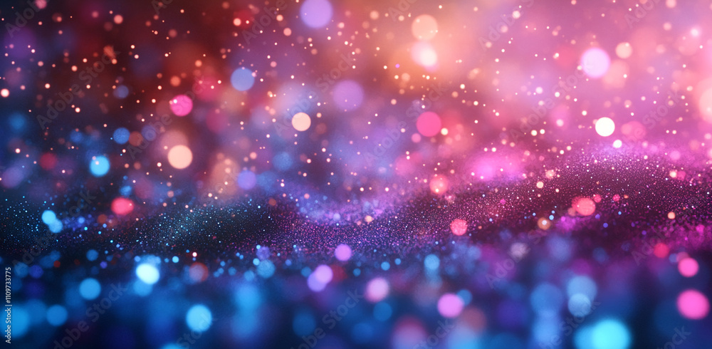 Poster colorful bokeh lights create a dreamy atmosphere with vibrant hues and soft glows