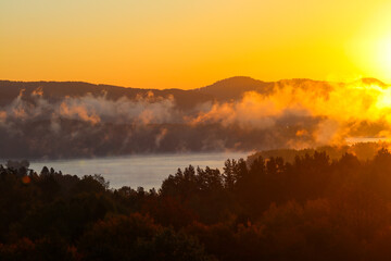 sunrise in the mountains