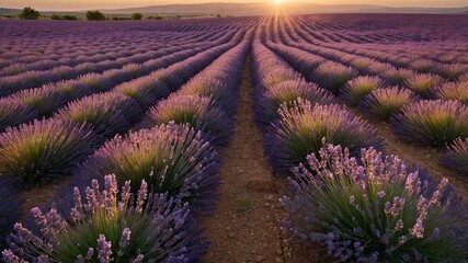 Stunning lavender field landscape