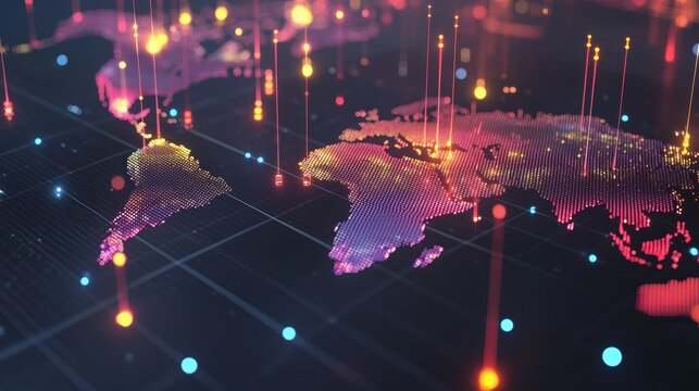 3D Scatter Plot: Global E-Commerce Growth and Internet Penetration Correlation Visualization